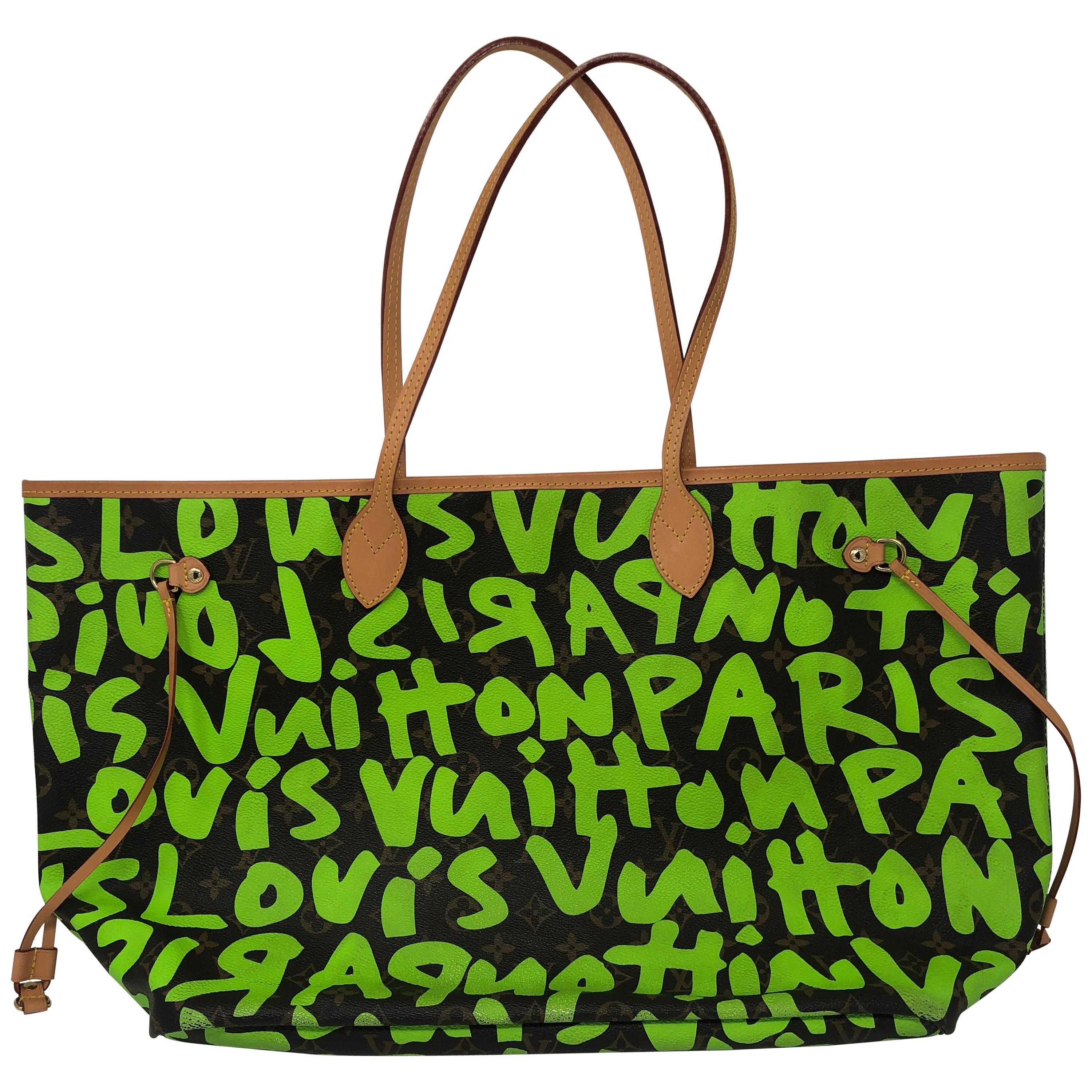 Louis Vuitton Monogram Graffiti Neverfull GM Green