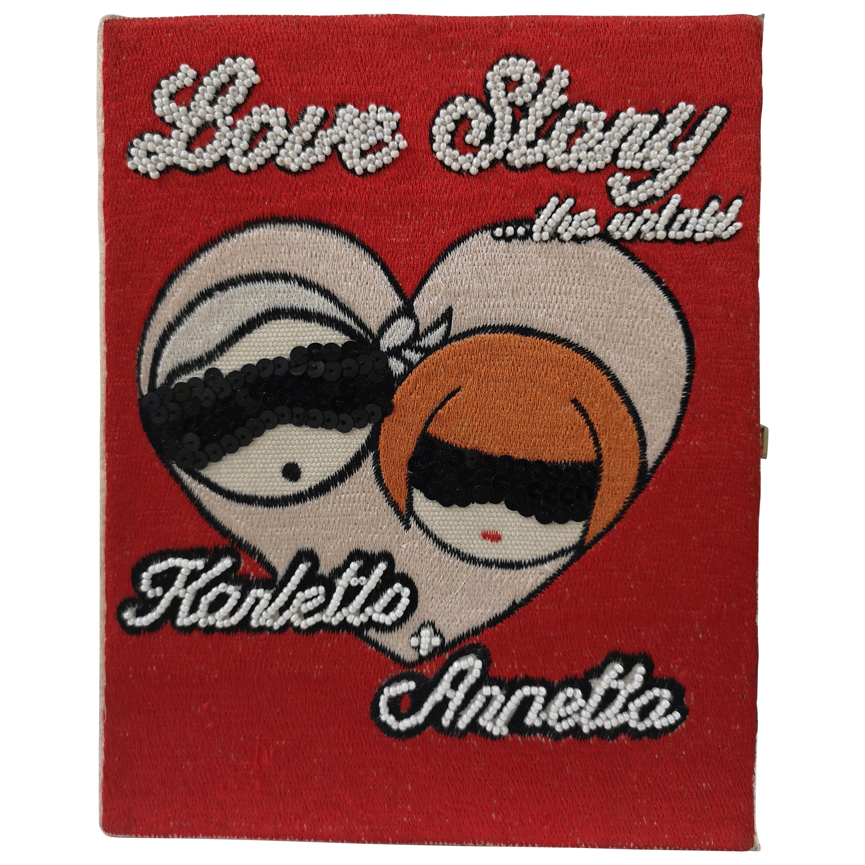 MuaMua Karletto and Anna Lover Story Book Pochette Shoulder Bag