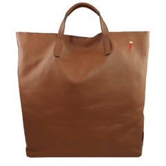 Le Moki Brown Leather Shoulder Handle bag
