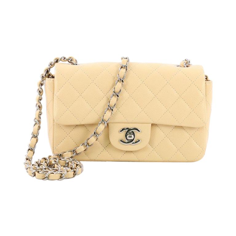 Chanel Classic Single Flap Bag Quilted Caviar Mini at 1stDibs
