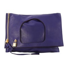 Tom Ford Alix Fold Over Bag Leather Large