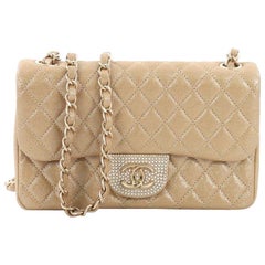 Chanel Pearl CC Crystal Flap Bag Quilted Iridescent Fabric Small