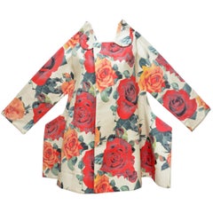 Rare Comme des Garcons Runway SAMPLE 2012 Flat Pack Roses Coat