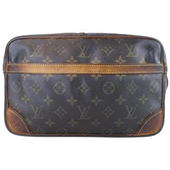 Louis Vuitton Compiegne Monogram 8lj1111 Brown Coated Canvas Wristlet