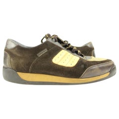 Used Louis Vuitton Dark Brown/ Beige Sneakers "Go 0073" Lvlm1 Sneakers