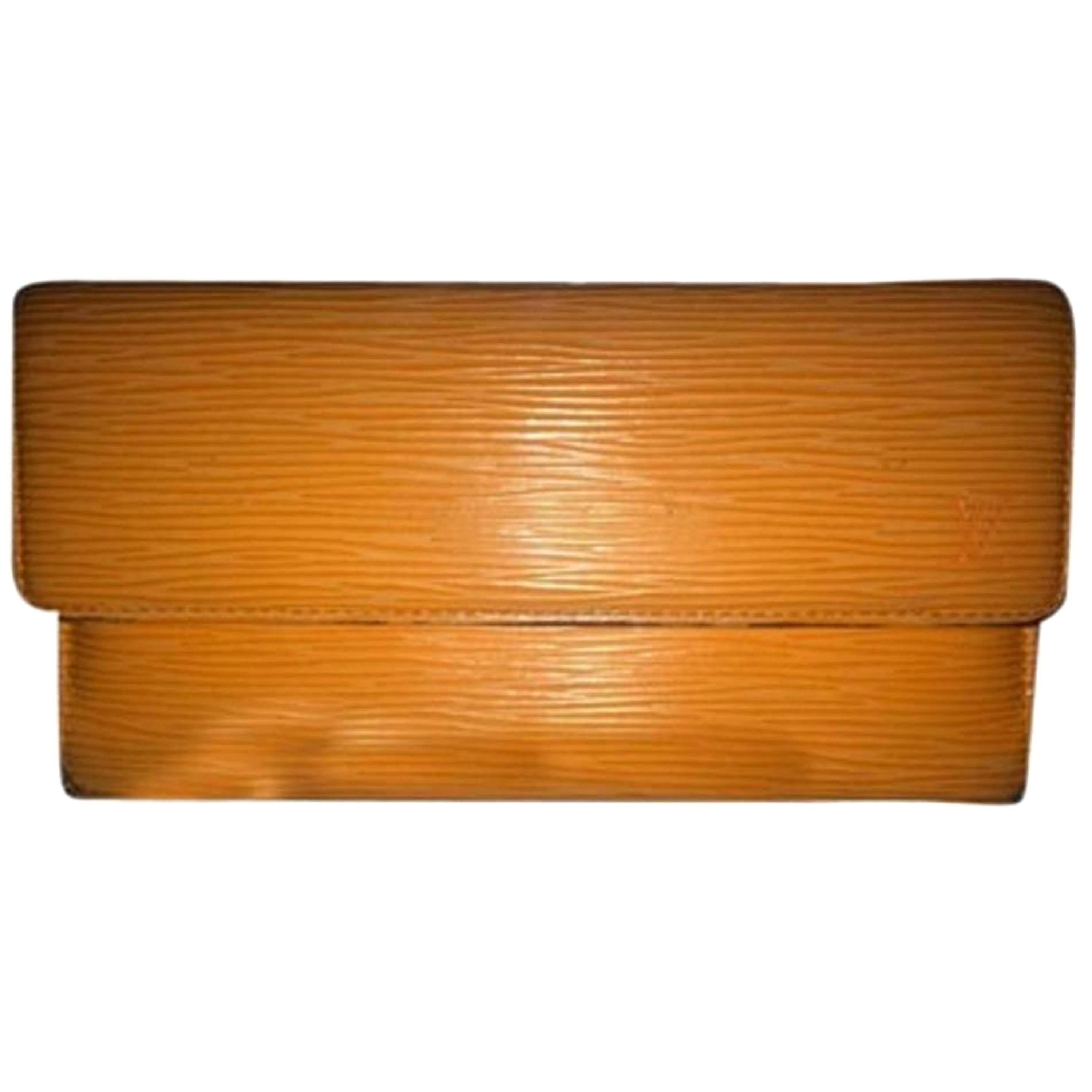Louis Vuitton Epi Leather Orange Lvtl10 Wallet For Sale