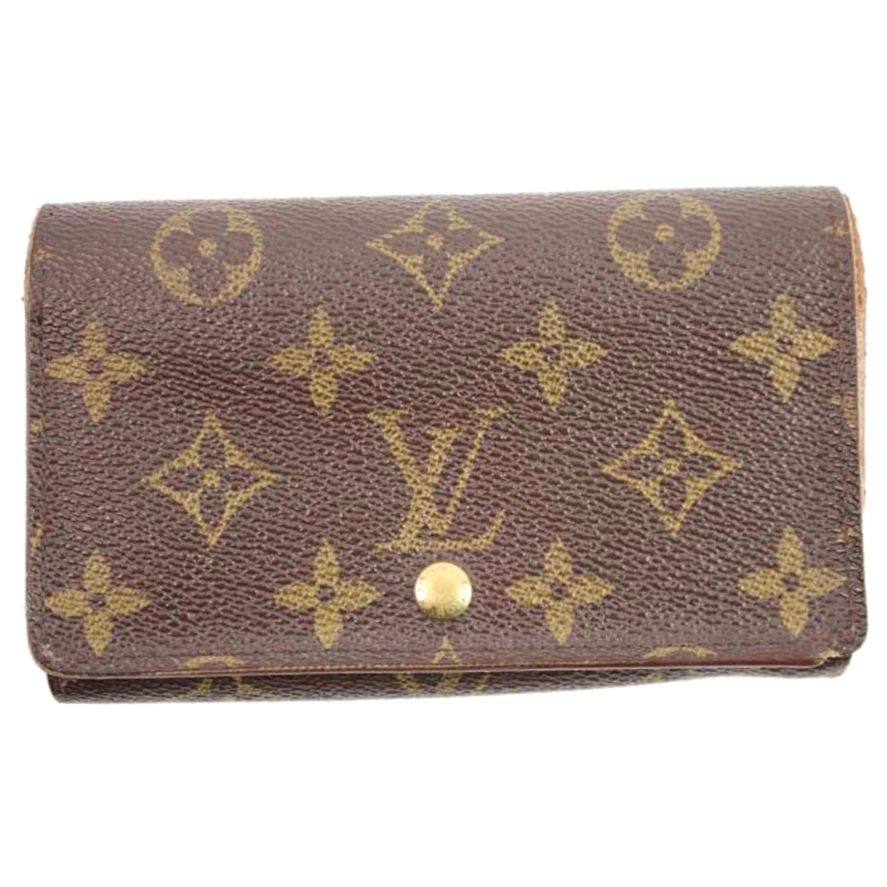 Louis Vuitton Brown Monogram Snap 50lva912 Wallet For Sale