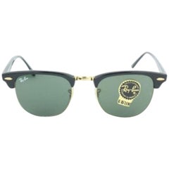 Vintage Ray-Ban Black Rb3016 Clubmaster 49 C25mz1019 Sunglasses