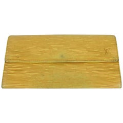 Louis Vuitton Yellow Tresor Porte Tassil Epi Leather International 216195Wallet