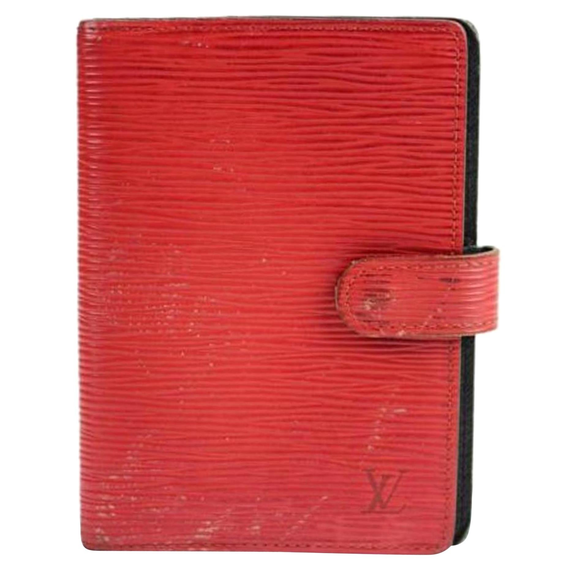 Louis Vuitton Red Epi Agenda 25lva909 For Sale