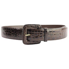 Vintage Cole Haan Brown Crocodile 84cha104 Belt