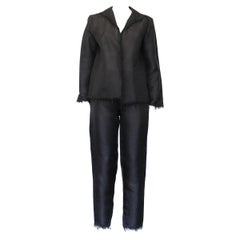 Alberta Ferretti Black Silk Pants Suit IT 40