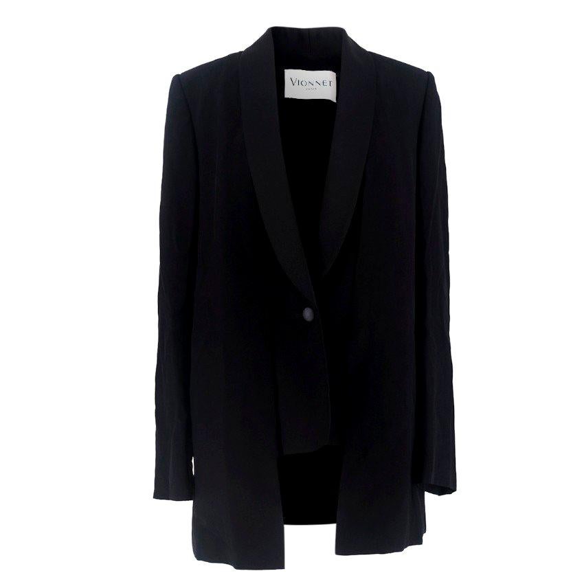 Vionnet Paris Black Double Layer Jacket US 6