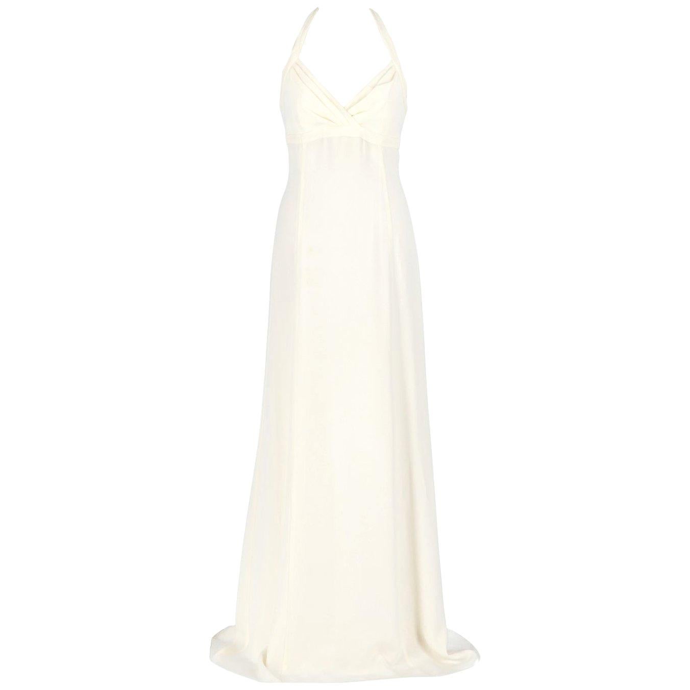Armani Ivory White Silk Wedding Dress, 2000s