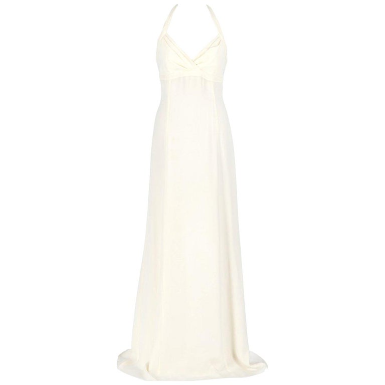 Armani Ivory White Silk Wedding Dress, 2000s at 1stDibs