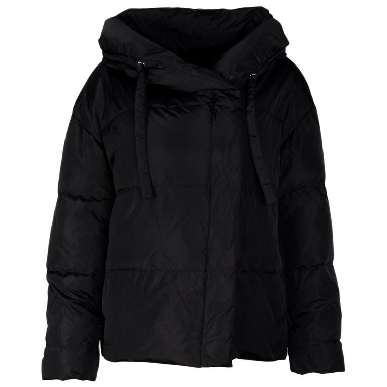 Theory Black Nylon Puffer Jacket Sz M For Sale at 1stDibs