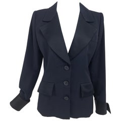 Yves Saint Laurent Haute Couture Fitted Tuxedo Jacket 1970s