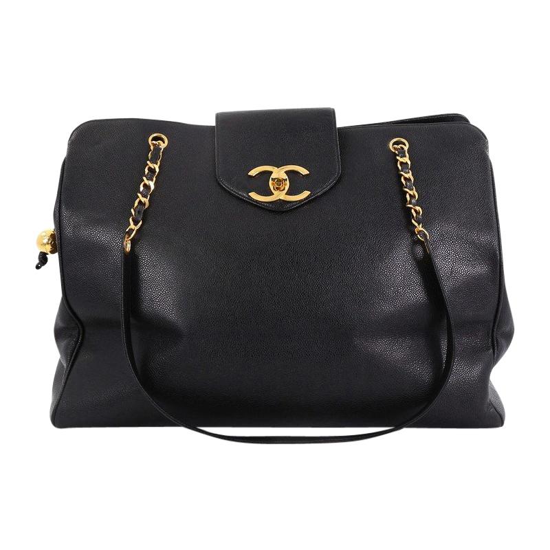 Chanel Vintage Supermodel Weekender Bag Caviar Large at 1stDibs ...