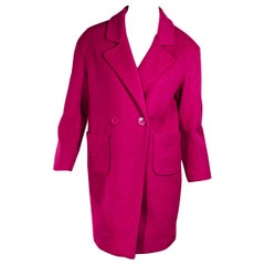 Fuchsia Miu Miu Wool-Blend Coat