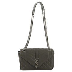 Saint Laurent Classic Monogram Slouchy Flap Bag Quilted Leather Medium