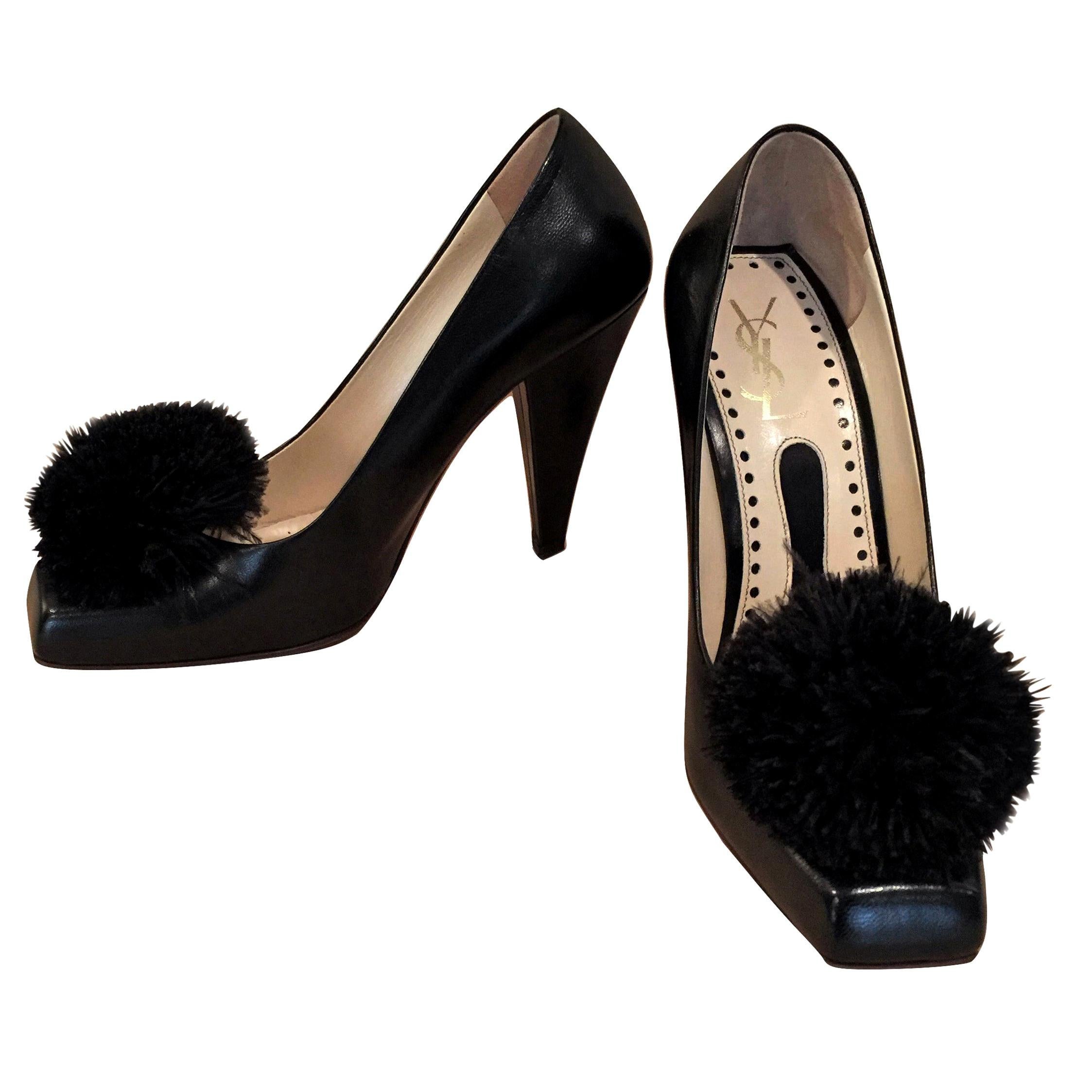 New Yves Saint Laurent YSL S 2005 Heels Pumps Sz 38.5 As Seen in Banned Ad