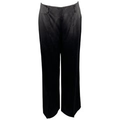Vintage RALPH LAUREN Size 8 Black Silk Dress Pants