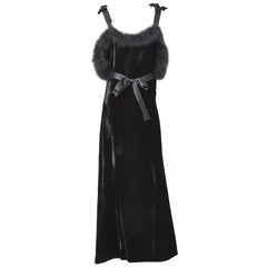 Vintage Fernando Sanchez Velvet Gown 