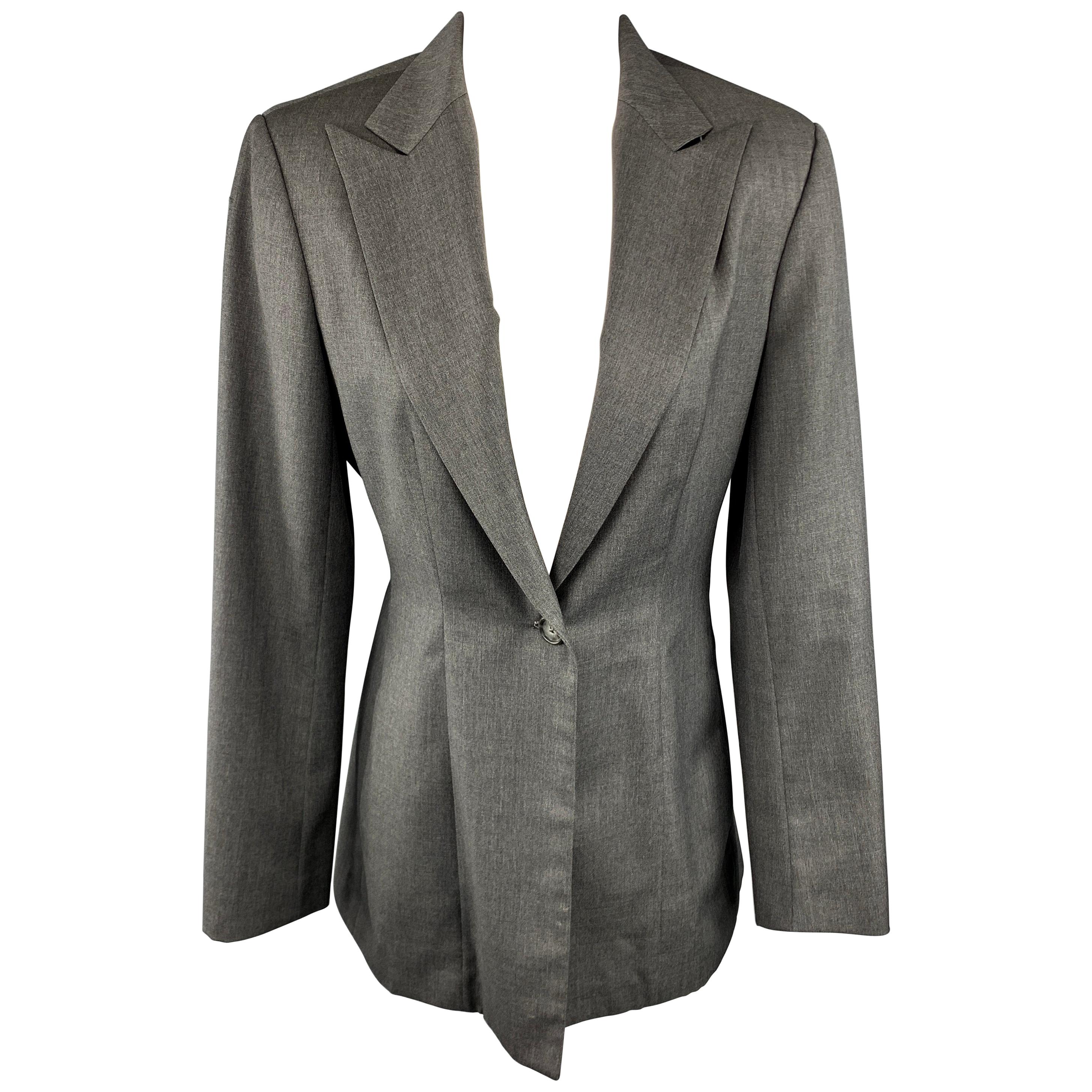 RICHARD TYLER Size 8 Grey Jacket / Blazer