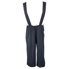 COMME des GARCONS Size XS Navy Wool / Silk Blend Cross Strap Pants