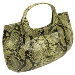 Vintage Sondra Roberts Snake Skin Srlm1 Green Satchel