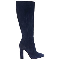 Blue Gianvito Rossi Suede Tall Boots
