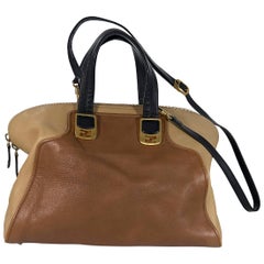 Brown Fendi Leather Chameleon Satchel