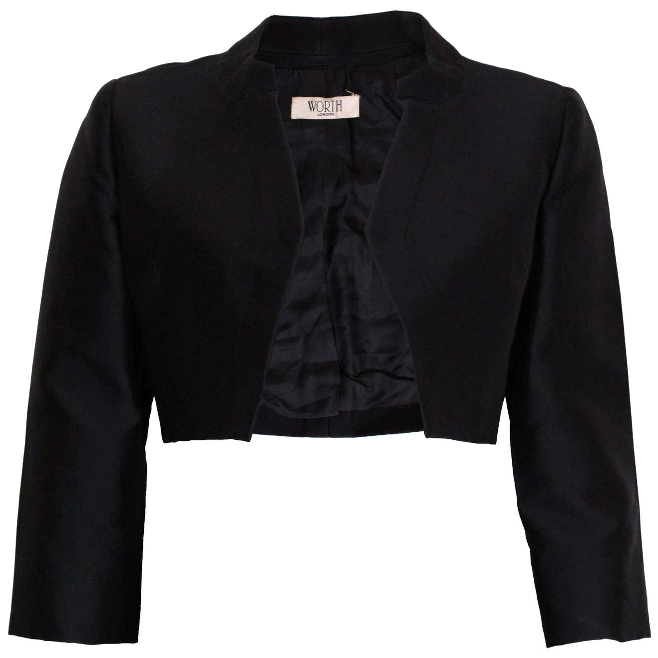 A vintage 1950s Black Bolero by Worth London For Sale at 1stDibs