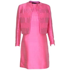 A vintage 1960s Pink Dress and Jacket  by Louis Feraud for Rembrant
