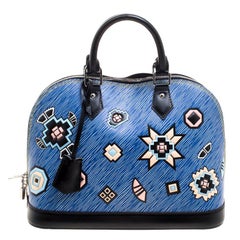 Louis Vuitton Blue Epi Leather Azteque Alma PM Bag