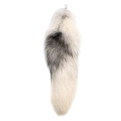 Alexander McQueen White Fox Fur Tail Charm 
