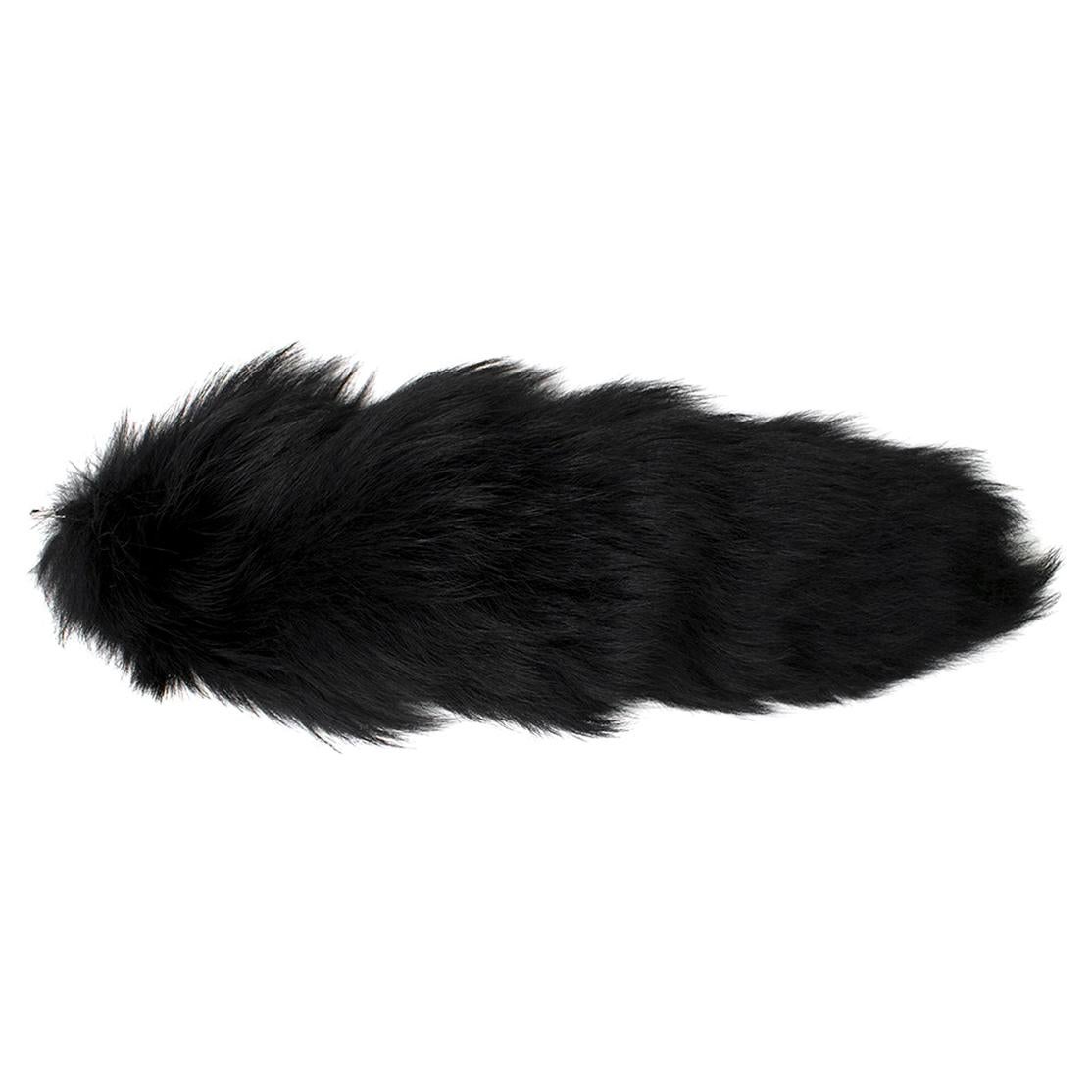 Alexander McQueen Black Fox Fur Tail Charm