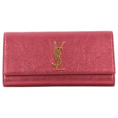 Saint Laurent Classic Monogram Clutch Leather Long