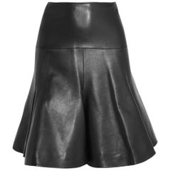 Azzedine Alaïa Fluted Leather Mini Skirt