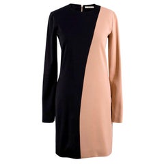 Celine Nude and Black Colour Block Mini Dress US 4