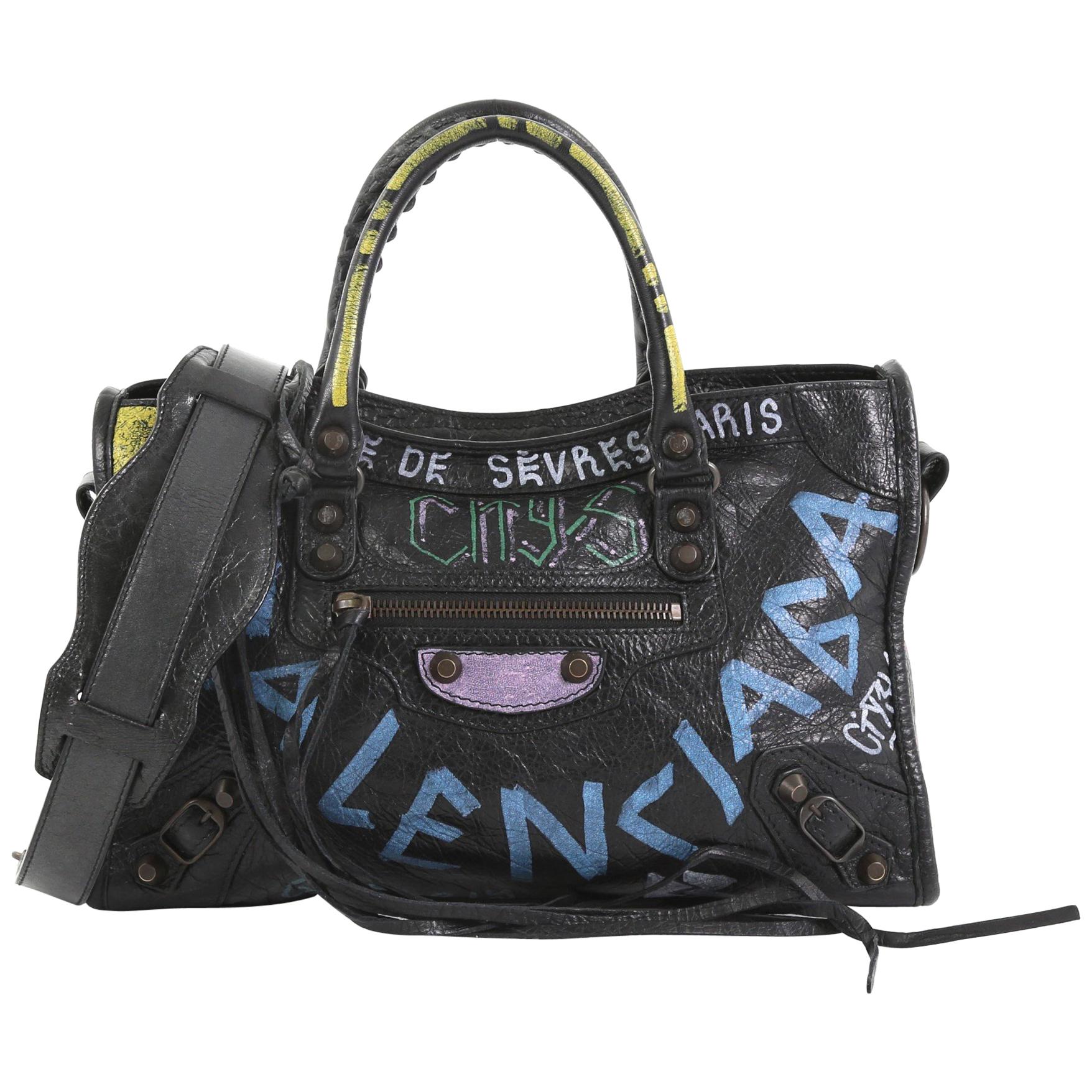 balenciaga graffiti handbag