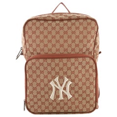 Gucci MLB Front Pocket Backpack GG Canvas With Applique Medium
