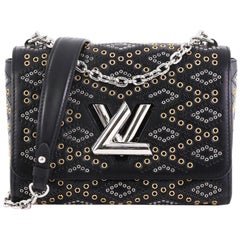Louis Vuitton Twist Handtasche Limited Edition Tülle verschönert Leder MM
