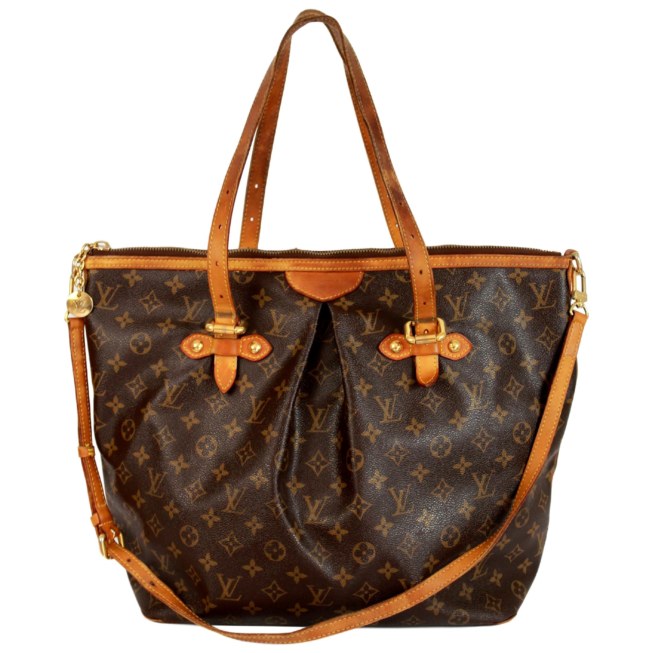 Louis Vuitton Palermo GM Monogram Shoulder Bag Brown