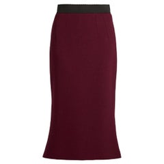 Dolce & Gabbana Wool-Crepe Midi Skirt 