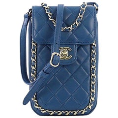 Chanel Chain Around Phone Holder Crossbody Bag Quilted Lambskin