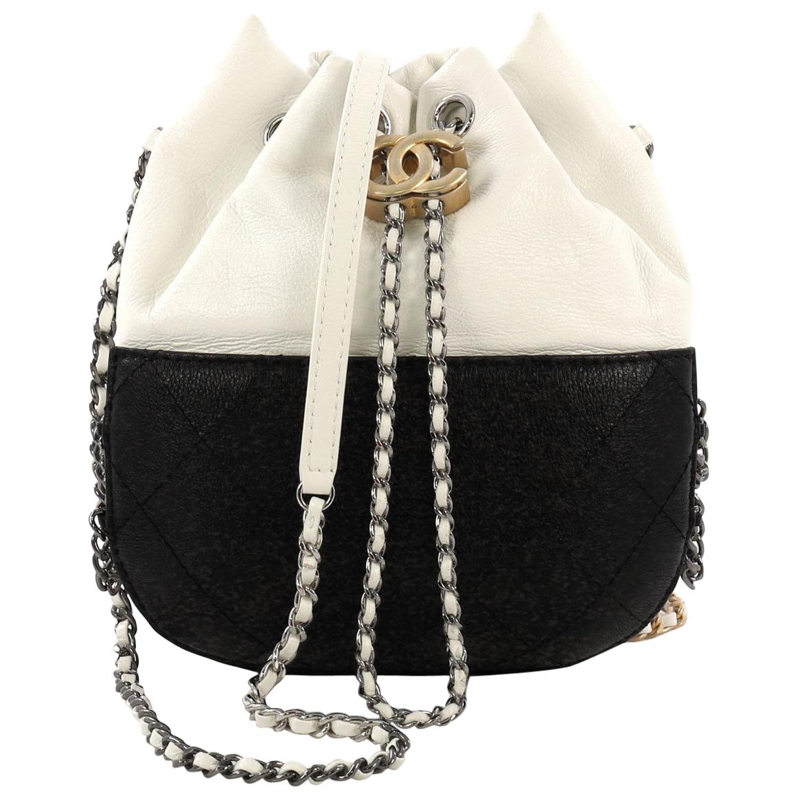 Chanel Gabrielle Drawstring Bag Quilted Calfskin Small at 1stDibs