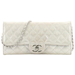 Chanel Wallet on Chain Quilted Metallic Suede East West