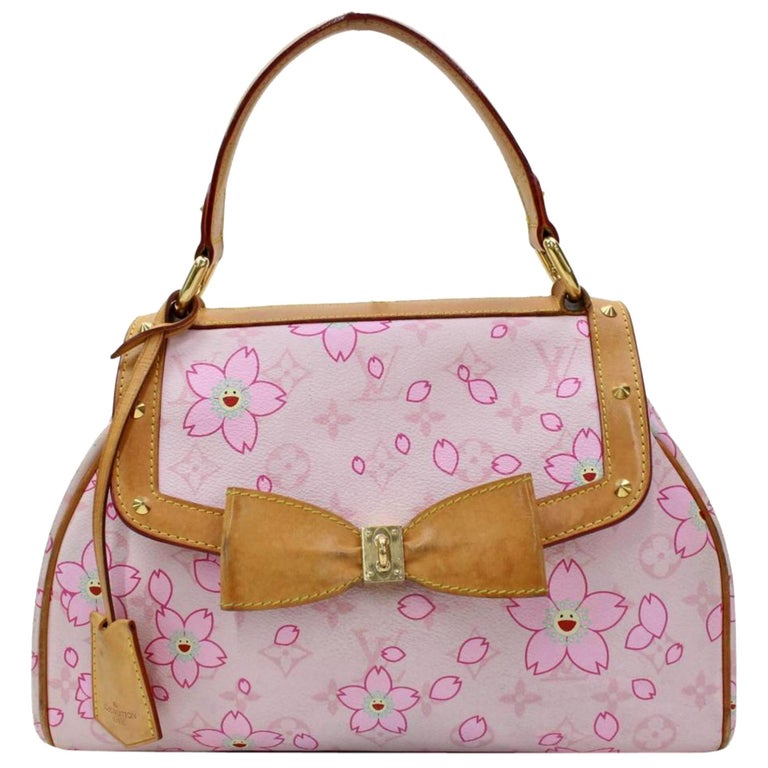Louis Vuitton Cherry Blossom Sac Retro 867220 Pink Coated Canvas satchel at  1stDibs