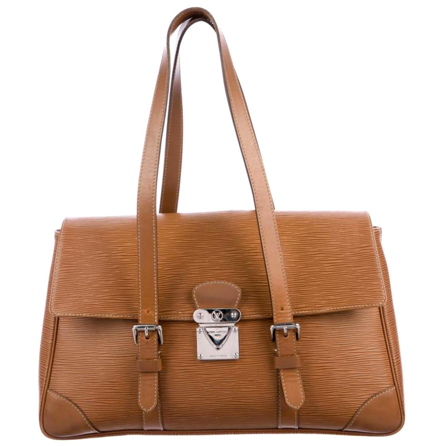 Louis Vuitton Segur Mm 867231 Brown Leather Shoulder Bag For Sale